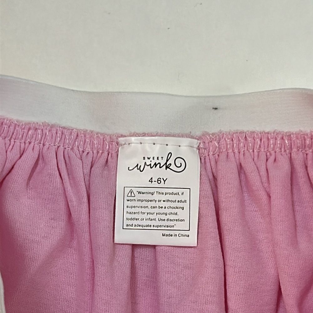 Sweet Wink Girls Pink Bunny Tutu Skirt size 4-6 sequins sparkle Easter novelty - Picture 5 of 7